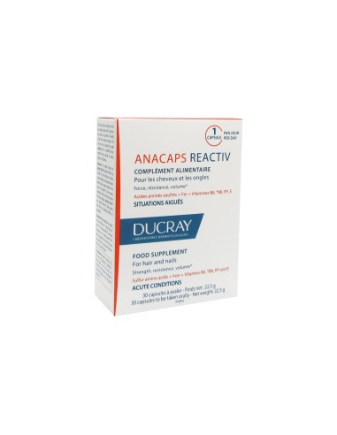 Ducray Anacaps Reactiv 30 قبعات