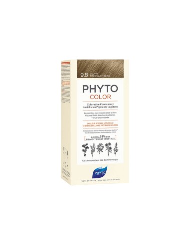 Phyto اللون تلوين دائم مع أصباغ الخضروات 9.8 واضح جدا شقراء البيج