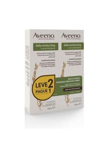 Aveeno حزمة كريم ترطيب اليومي 2x100ml