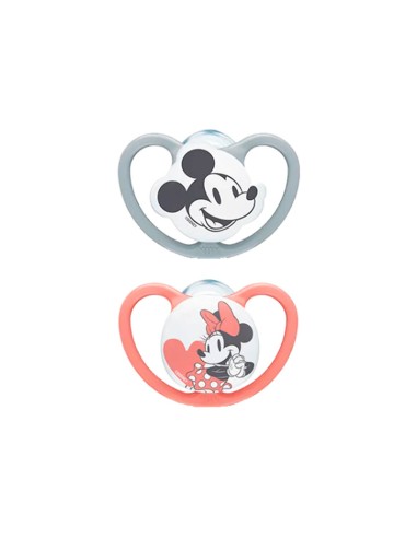 Nuk Space Mickey Girls Silicone Soearty 18-36M x2