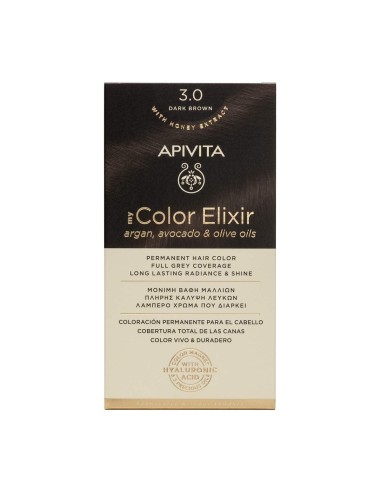 Apivita بلدي اللون Elixir 3.0 بني داكن