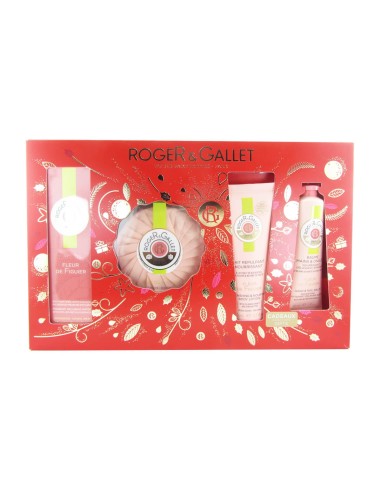 Roger Gallet Pack Fleur Figuier Water Scented 30ml + 100g Soap + Body Milk 50ml + 30ml Hand Balsam