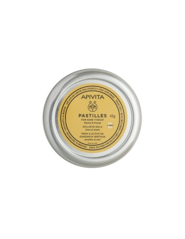 Apivita Pastilles for Sore Throat Thyme and Honey 45g