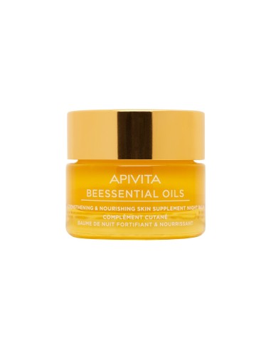 Apivita Beessential Oils Strengthening and Nourishing Skin Supplement Night Balm 15ml