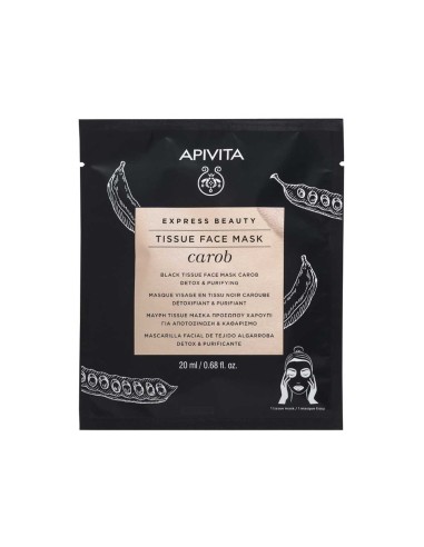 Apivita Express Beauty Tissue Face Mask Carob 20ml