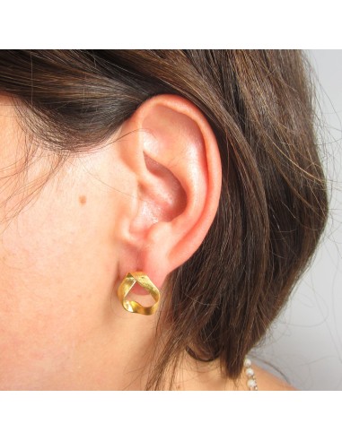 MRIO Margot Infinity Loop Earrings Silver Gilt