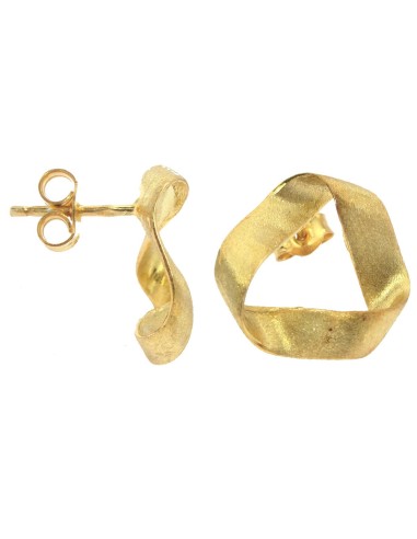 MRIO Margot Infinity Loop Earrings Silver Gilt