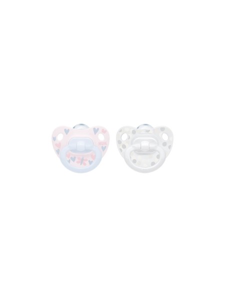NUK Happy Days Silicone Pacifier 0-6M x2 NUK Happy Days Silicone Pacifier 0-6M x2