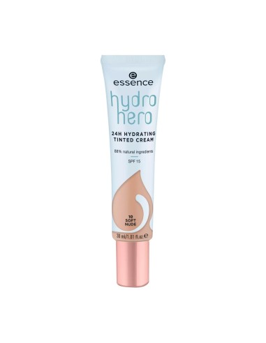 Essence Hydro Hero 24h Hydrating Tinted Cream SPF15 10 Soft Nude 30ml