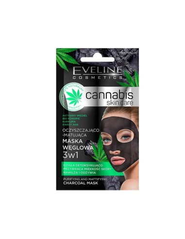Eveline Cosmetics Cannabis Skin Care 3 in 1 Charcoal Mask 7ml