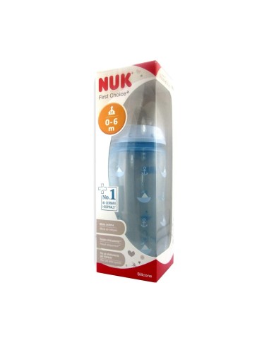 Nuk Blue Baby Bottle 300ml + Silicone M Teat