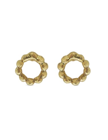 MRio Margot Silver Golden Spheres Earrings