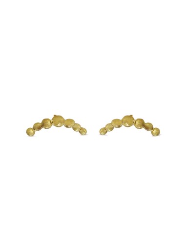 MRio Margot Silver Earrings Gold Plated Ball Arch