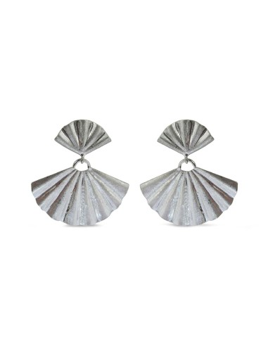 MRio Inca Earrings Silver Fan Large