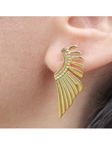 MRIO Inca Wing Earrings Gold Plated Silver