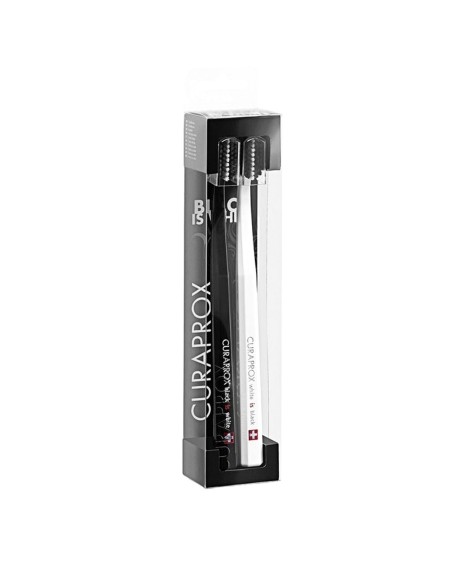 Curaprox Black Is White Toothbrushes x2 Curaprox Black Is White Toothbrushes x2