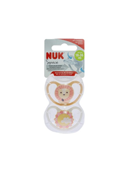 NUK Space Silicone Pacifier 18-36M x2 NUK Space Silicone Pacifier 18-36M x2