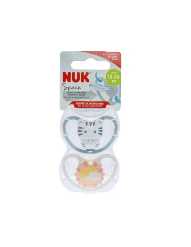 NUK Space Silicone Pacifier 18-36M x2