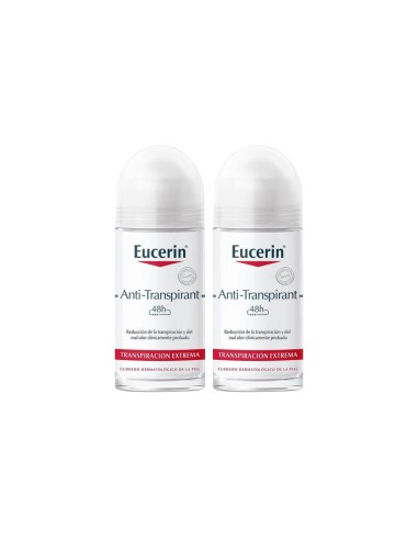 Eucerin Anti-Perspirant 48H Roll-On 50mlx2