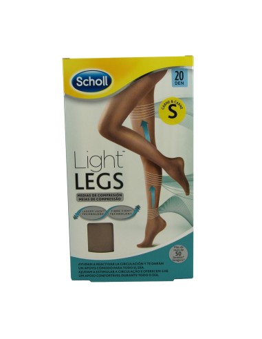 Scholl Light Legs Compression Tights 20Den Skin Small