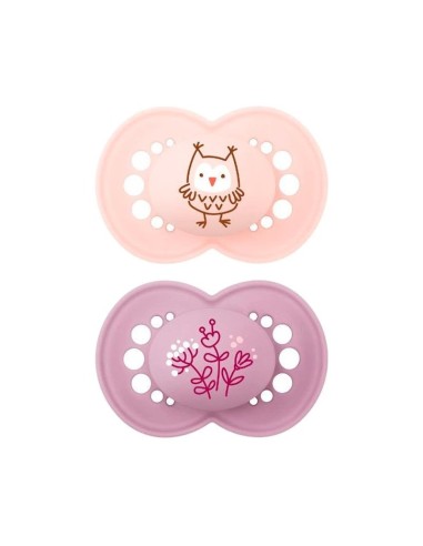 Mam Original Silicone Soother 16m Pink 2 Units