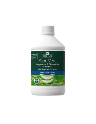 Aloe Pura Aloe Vera Complex Mint Peppermint Chamomile with Digestive Enzymes 500ml