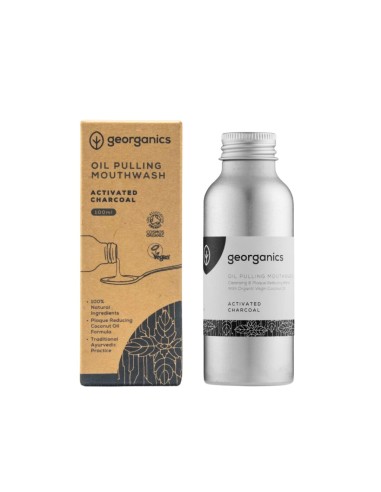 Georganics Activated Charcoal and Organic Coconut Oil Mouthwash Elixir 100ml