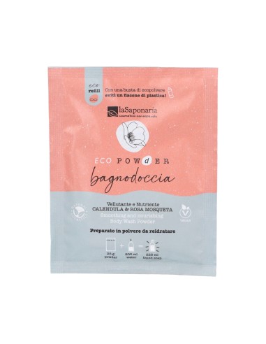 laSaponaria EcoPowder for Nourishing and Softening Shower Gel Calendula and Rosehip 25g