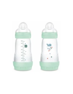 Mam Anti-Colic Bottle Easy Start 2m Blue 2x260ml