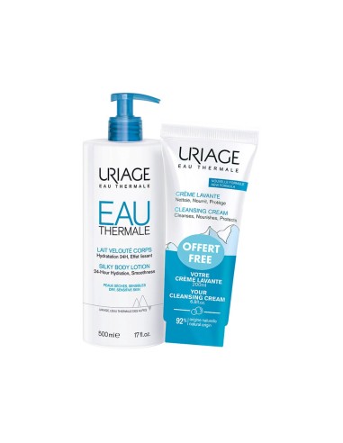 Uriage Pack Silky Body Lotion 500ml + Sensitive Skin Cleansing Cream 200ml