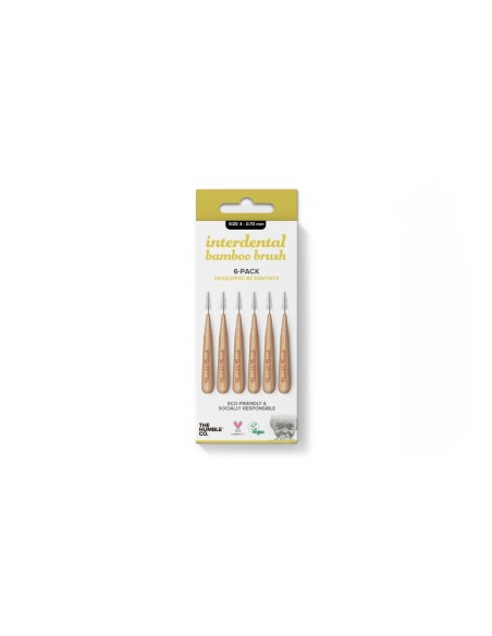 The HUMBLE CO. Interdental Brush Size 4- 0.70mm Yellow 6 Units The HUMBLE CO. Interdental Brush Size 4- 0.70mm Yellow 6 Units