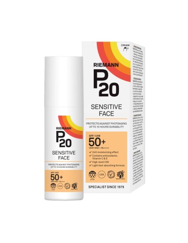 P20 Sunscreen Sensitive Face SPF 50+ Cream 50g