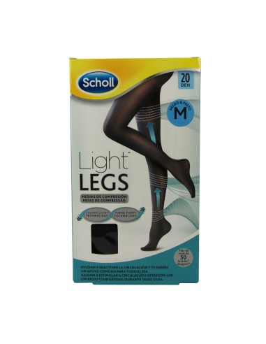 Scholl Light Legs Compression Tights 20Den Black Medium