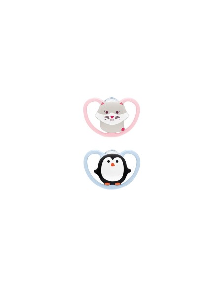 NUK Space Silicone Pacifier 6-18M x2 NUK Space Silicone Pacifier 6-18M x2