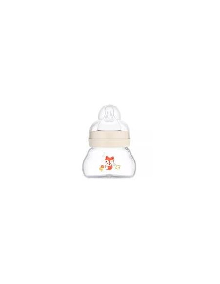 Mam Feel Good Glass Bottle Beige 0m 90ml Mam Feel Good Glass Bottle Beige 0m 90ml