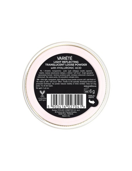 Eveline Cosmetics Variété Translucent Loose Powder 6g Eveline Cosmetics Variété Translucent Loose Powder 6g