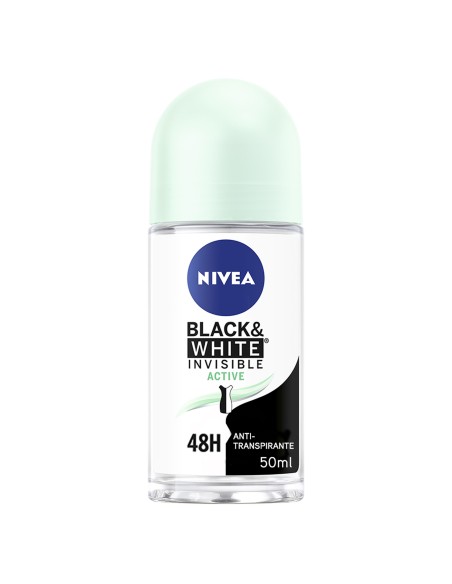 Nivea Black and White Invisible Active Roll On 50ml Nivea Black and White Invisible Active Roll On 50ml