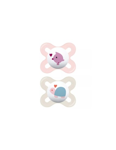 Mam Start Silicone Soother 0-2m Pink 2 Units