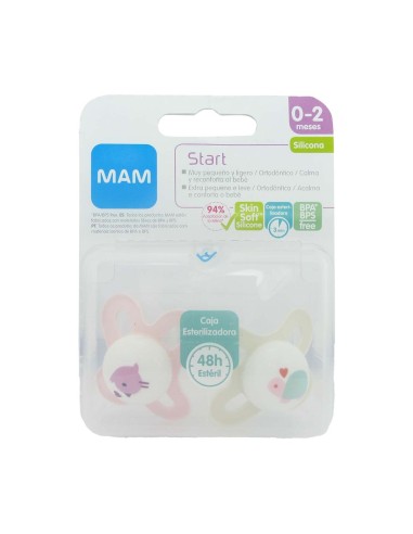 Mam Original Silicone Soother 6m Grey 2 Units
