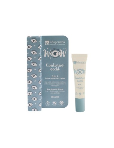 laSaponaria WOW 3-in-1 Eye Contour Cream Wrinkles Dark Circles and Puffiness 15ml