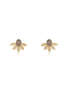 M Rio Margot 4 Petals Gold Plated Silver Earrings