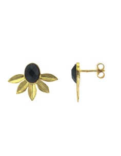 M Rio Margot 4 Petals Gold Plated Silver Earrings 2