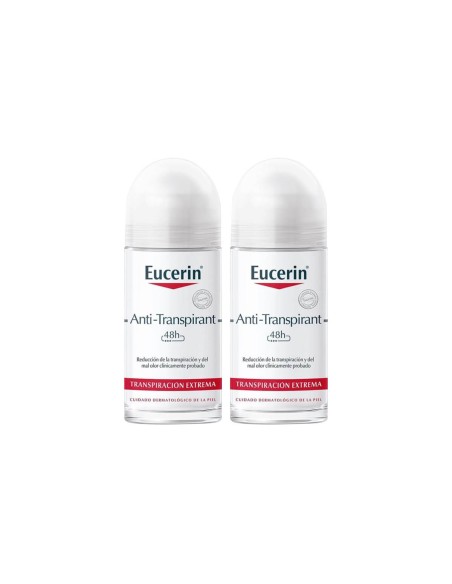 Eucerin Anti-Perspirant 48H Roll On 50mlx2 Eucerin Anti-Perspirant 48H Roll On 50mlx2