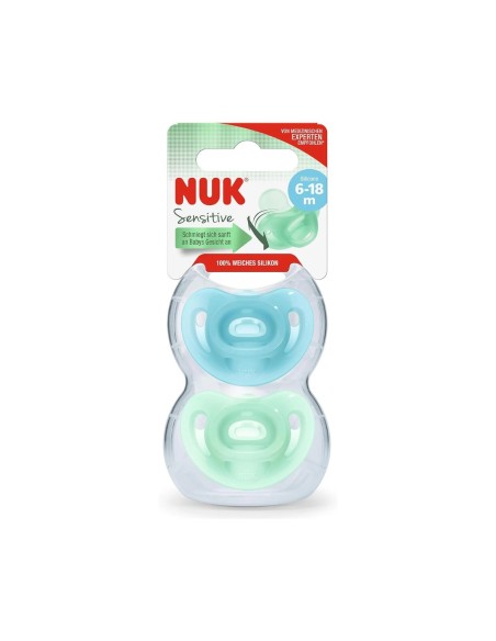 NUK Sensitive Silicone Pacifier 6-18M x2 NUK Sensitive Silicone Pacifier 6-18M x2