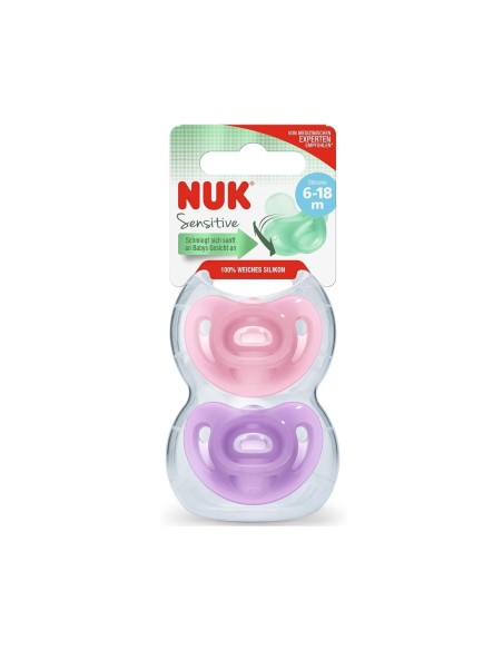 NUK Sensitive Silicone Pacifier 6-18M x2 NUK Sensitive Silicone Pacifier 6-18M x2