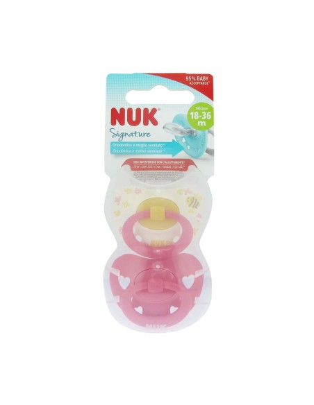 NUK Signature Silicone Soother 18-36m x2 NUK Signature Silicone Soother 18-36m x2